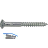 DIN95 5.0 x 50 verzinkt Holzschraube Linsensenkkopf mit Schlitz