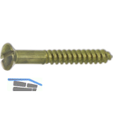 DIN95 2.5 x 25 Messing blank Holzschraube Linsensenkkopf mit Schlitz