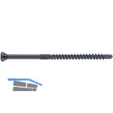 Hobotec Holzbohrschraube 3.2x 60 Torx 10 Edelstahl schwarz geh�rtet mit Zierkopf