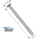 SFS Flachkopf-Rahmenanker 7,5 x182 � 13,5 Torx 30 verzinkt