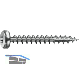 SPAX Halbrundkopf 4.0x 16 Vollgewinde Torx 20 Wirox-Silber