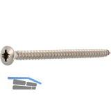 Spanplattenschraube Linsensenkkopf 3.0x 30 Vollgewinde Pozidriv 1 Edelstahl A2