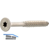 Spanplattenschraube Senkkopf 3.5x 40 Teilgewinde Torx 15 Edelstahl A4
