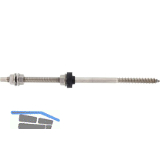 Stockschraube M12x350 mit Flanschmutter & EPDM-Dichtung