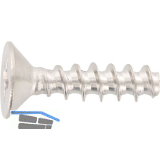 Thermoplastschraube Senkkopf 4.0x12 Edelstahl A2