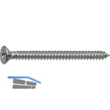 DIN7982C 2.2x6.5 Phillips Kreuzschlitz verzinkt Senkkopf-Blechschraube ~ISO 7050