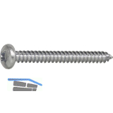 DIN7981C 6.3x 25 PH-Kreuzschlitz verzinkt Linsen-Blechschraube ~ISO7049