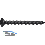 DIN7983C 4.2x 19 PH-Kreuzschlitz verzinkt schwarz Linsen-Blechschraube ~ISO7051