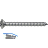 DIN7983C 4.8x 25 Phillips-KS verzinkt Linsensenkkopf-Blechschraube ~ISO7051