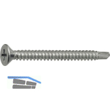 DIN7504O 4.8x 19 Phillips-KS verzinkt Senkkopf-Bohrschraube ~ISO15482