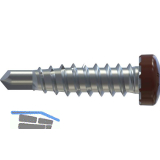 REISSER RP-r-LK-X REFABO Kantteilschraube 4.8x 20 Bimetall A2 - RAL8012