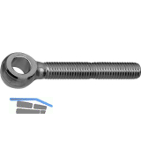 DIN444 LB 4.6 M20x150 verzinkt Augenschraube mit Gewinde bis Kopf