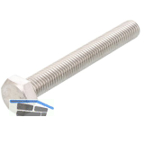 ISO4017 M12x 65 Edelstahl A4-70 Sechskantschraube ohne Schaft