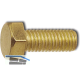 DIN933 M10x 40 Messing blank Sechskantschraube ohne Schaft