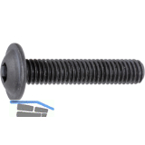 ISO7380-2 010.9 M 6x 25 blank Linsenschraube mit Flansch und ISK