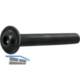 ISO7380-2 010.9 M 5x16 verzinkt-schwarz Linsenschraube mit Flansch und ISK