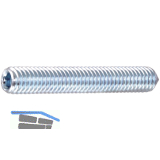 ISO4027 45H M 6x 30 verzinkt Gewindestift mit Spitze Innensechskant (DIN914)