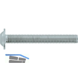 ISO7380-2 010.9 M 6x 14 verzinkt-blau Linsenschraube mit Flansch und ISK