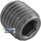 DIN906 5.8 R1/4" blank Verschlussschraube kegeliges Rohrgewinde mit ISK