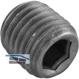 DIN906 5.8 R3/8" blank Verschlussschraube kegeliges Rohrgewinde mit ISK