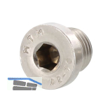 DIN908 M10x1 Edelstahl A2 Verschlussschraube zylindrisches, metr. Feingewinde