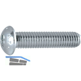 ISO7380-1 010.9 M12x80 verzinkt Linsenschraube mit Innensechskant