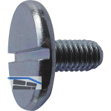 DIN921 M 6x 16 verzinkt Flachkopfschraube mit Schlitz und gro�em Kopf