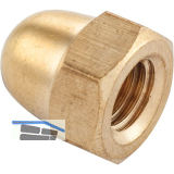 DIN1587 M10 Messing blank Hutmutter hohe Form