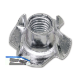 Einschlagmutter M10x13 verzinkt mit 4 Einschlagspitzen