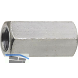 ~DIN6334 M10x 30 verzinkt Sechskant-Langmutter mit Mittelstopp