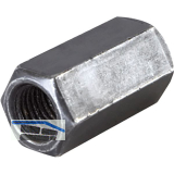 DIN6334 Kl.10 M10x 30 blank Sechskant-Langmutter 3 d