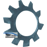 DIN6797V M 6 Zahnscheibe versenkt, verzinkt