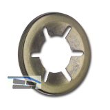 Achsenklemmring ohne Kappe 4 mm Federstahl br�niert