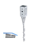 Einschraub-Bodenh�lse 71x71x595 fvz