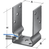 Pfostenlasche U-Form 121 mm feuerverzinkt