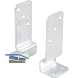 PITZL Pfostenanker Atlas 11046 f�r Zaunpfosten - Stahl feuerverzinkt / 2-teilig