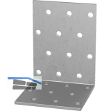 GH Lochplattenwinkel 60x40x60x2,5 - Stahl feuerverzinkt