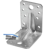 GH Winkelverbinder 55/ 70S mit Steg / 70x55x70x2 - Stahl feuerverzinkt