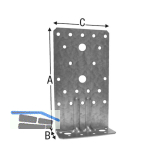 SIMPSON Winkelverbinder ABR 170x40x95mm mit Rippe feuerverzinkt