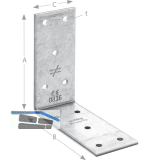 SIMPSON Winkelverbinder ABB 40390 / 93x93x40mm feuerverzinkt