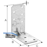 SIMPSON Winkelverbinder AA 60280 / 80x62x40mm feuerverzinkt