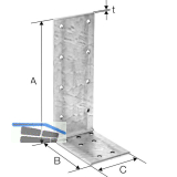 SIMPSON Winkelverbinder AJ 80416 / 164x84x80mm feuerverzinkt