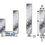 SIMPSON Profilanker PROFA 159-B feuerverzinkt mit Bewertung f�r Profil 3817