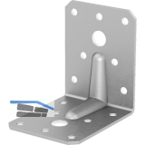 GH Winkelverbinder 55/ 70S mit Steg / 70x55x70x2- Edelstahl A4