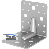 GH Winkelverbinder 90/100S mit Steg / 105x90x105x3 - Edelstahl A4