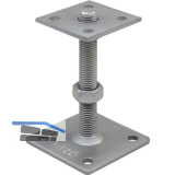 PITZL Pfostentr�ger Typ 11009.0181 ZiNiP m. Gewindestange verschwei�ter Mutter