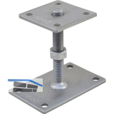 PITZL Pfostentr�ger Typ 11009.1100 ZiNiP beschichtet mit Gewindestange