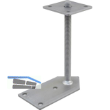 PITZL Pfostentr�ger Typ 11009.6200 Eck ZiNiP beschichtet mit Gewindestange