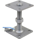 PITZL Pfostentr�ger Typ 11013.0100 ZiNiP beschichtet mit Gewindestange