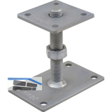 PITZL Pfostentr�ger Typ 11013.1100 ZiNiP beschichtet mit Gewindestange